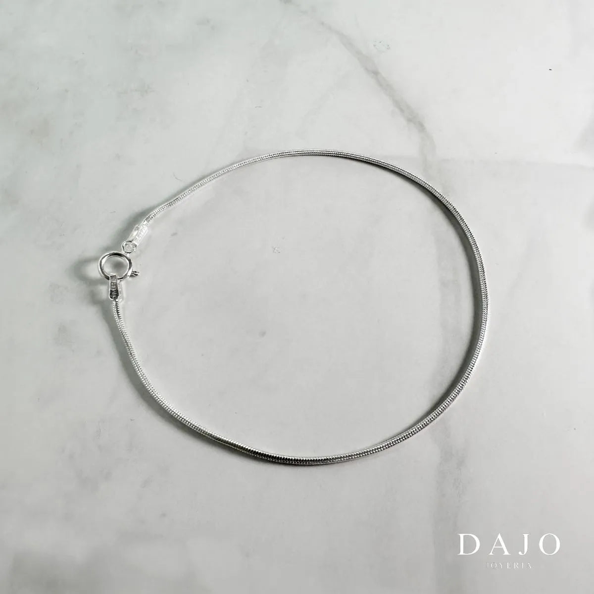 Pulsera Lazo 1mm plata .925 - regalo especial para hombre o mujer | DAJO Joyeria