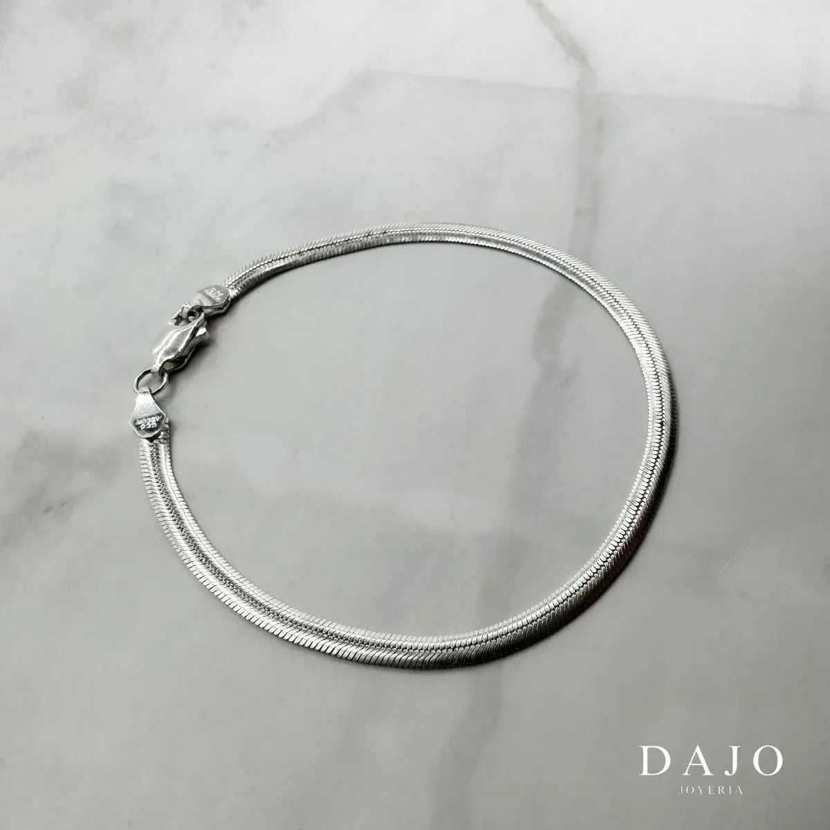 Pulsera Serpiente 3 mm plata .925 - regalo especial para hombre o mujer | DAJO Joyeria