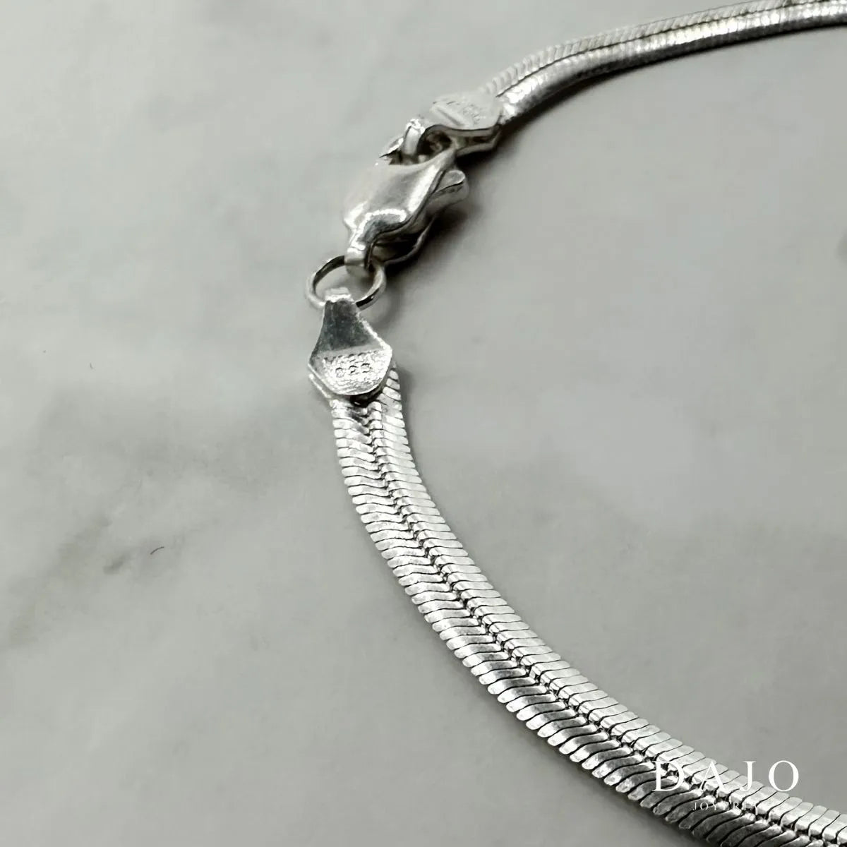 Pulsera Serpiente 3 mm plata .925 - regalo especial para hombre o mujer | DAJO Joyeria