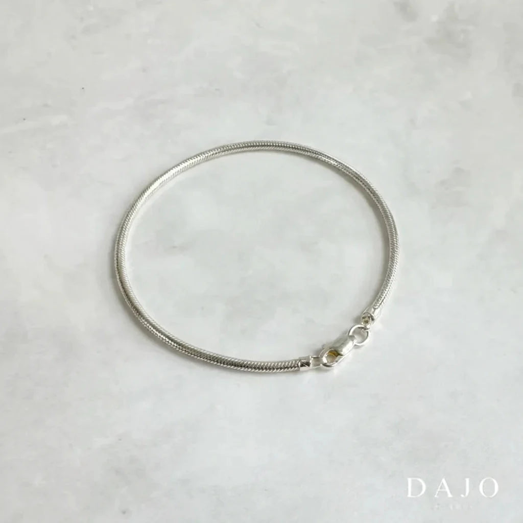 Pulsera Lazo 3 mm plata .925 - regalo especial para hombre o mujer | DAJO Joyeria