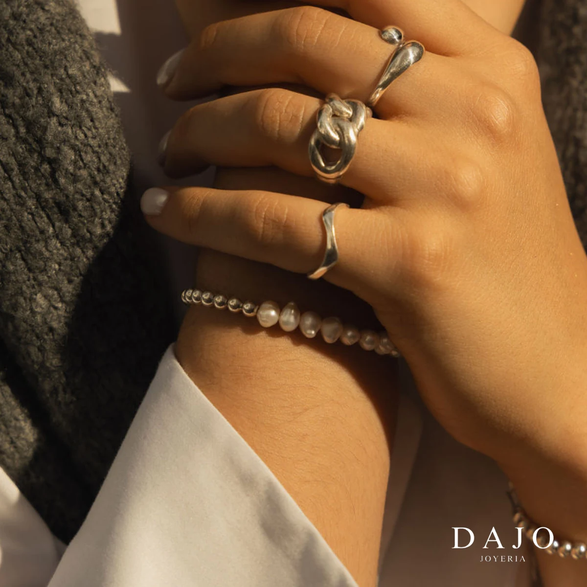 Pulsera Perlas y Plata plata .925 - regalo especial para hombre o mujer | DAJO Joyeria