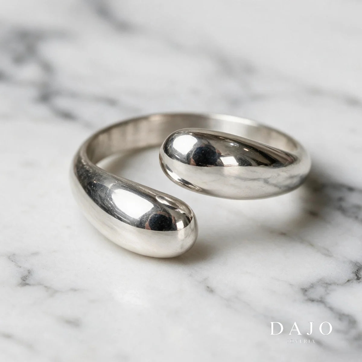 Anillo Doble gota plata .925 - regalo para novia o mama | DAJO Joyeria