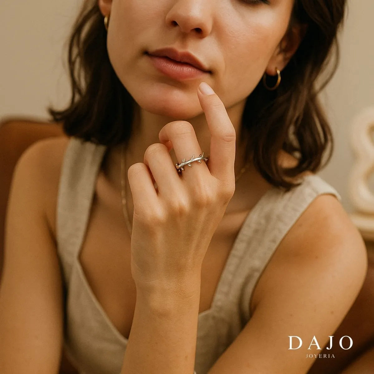 Anillo Olivo plata .925 - regalo para novia o mama | DAJO Joyeria