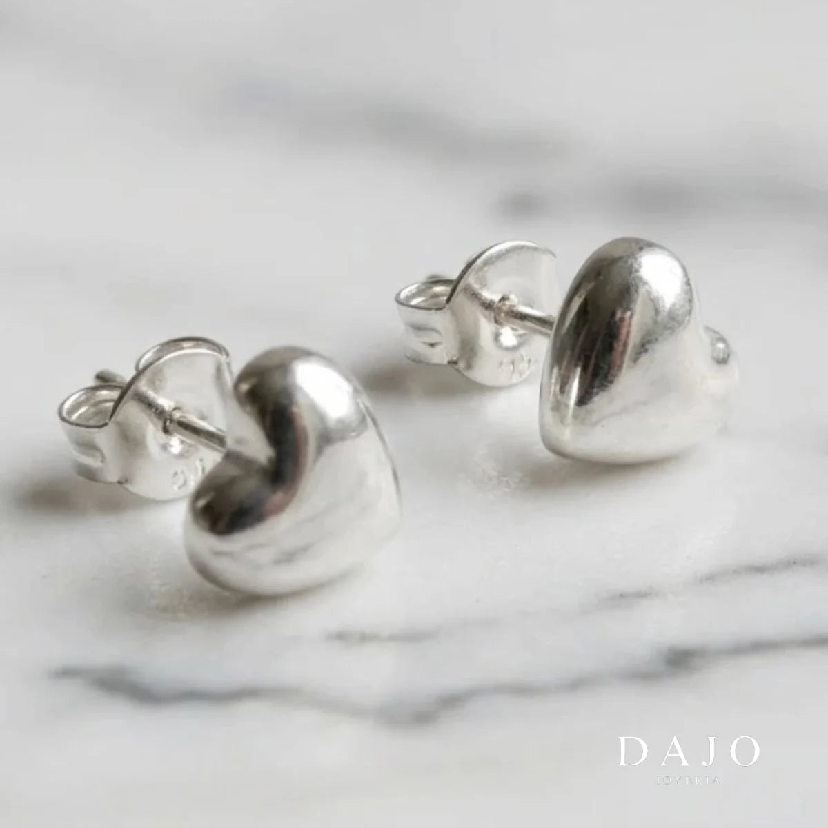 Arete Corazón plata .925 - regalo para novia o mama | DAJO Joyeria