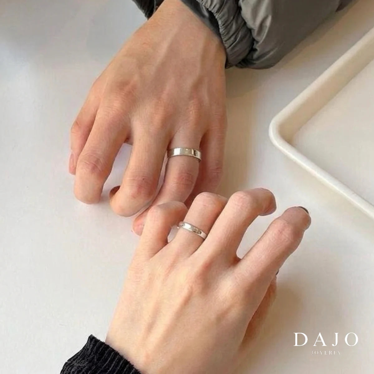 Anillo Argolla 4 mm plata .925 - regalo para novia o mama | DAJO Joyeria