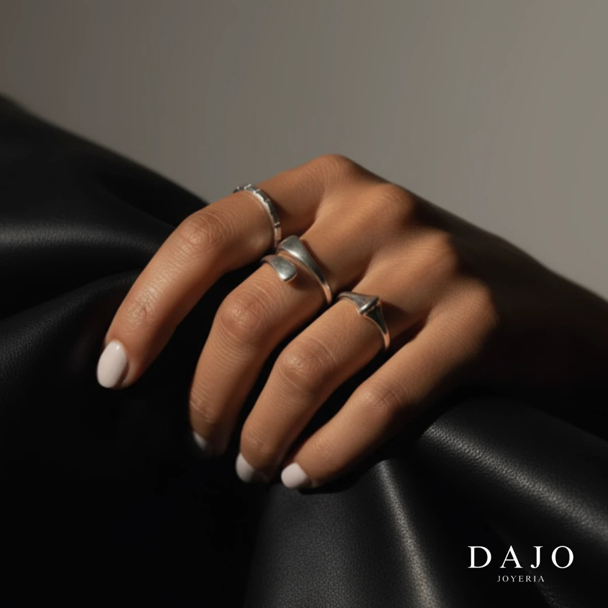 Anillo Doble Gota Cuadrado