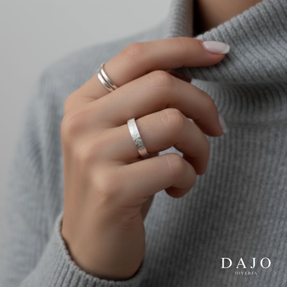 Kit Doble Anillo Huella Argolla