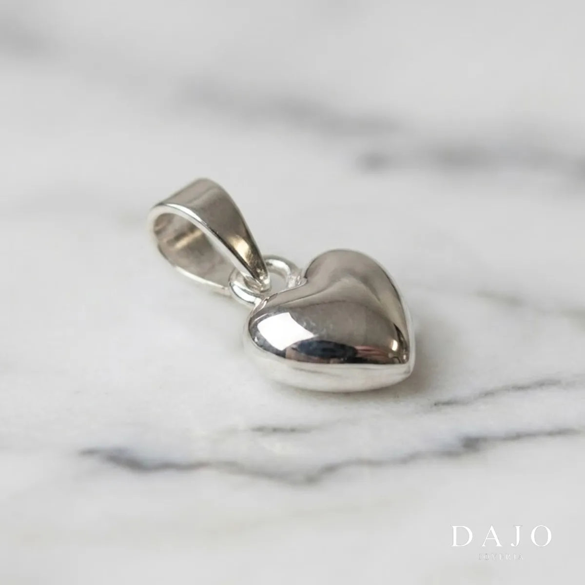 Dije Corazón Inflado plata .925 - joyeria artesanal hecha a mano en Mexico | DAJO