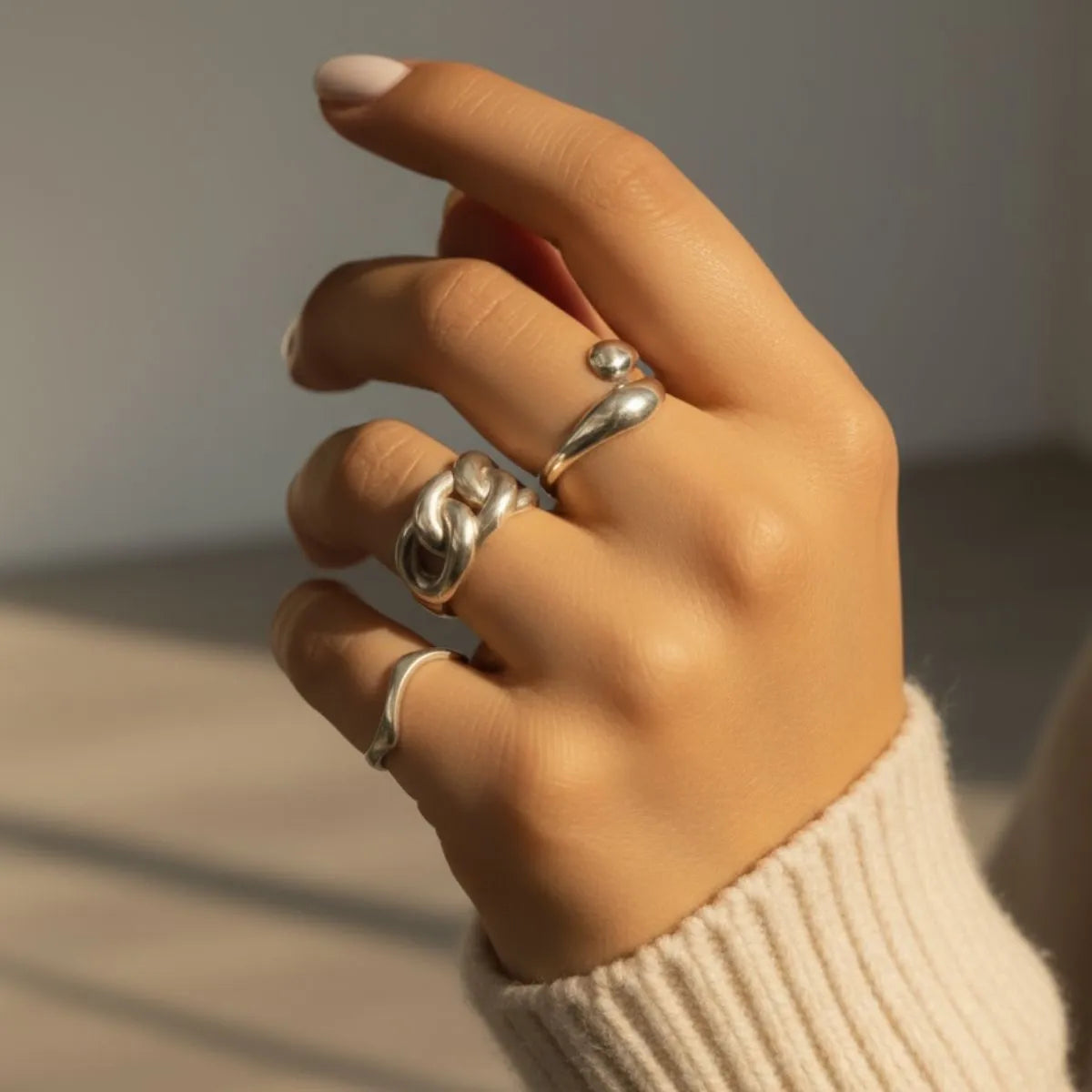 Anillo Chunky Encadenado plata .925 - regalo especial para el | DAJO Joyeria