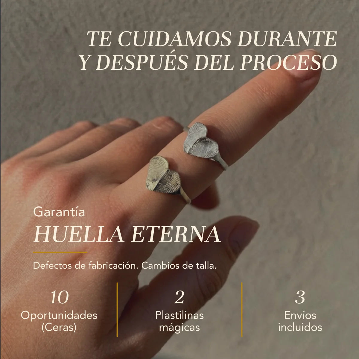Garantía Huella Eterna de por vida: 10 ceras, 2 plastilinas mágicas y 3 envíos incluidos