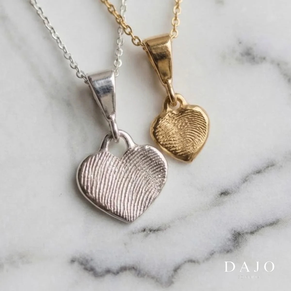 Dije Huella Latido plata .925 - anillo con huella grabada personalizado | DAJO Joyeria