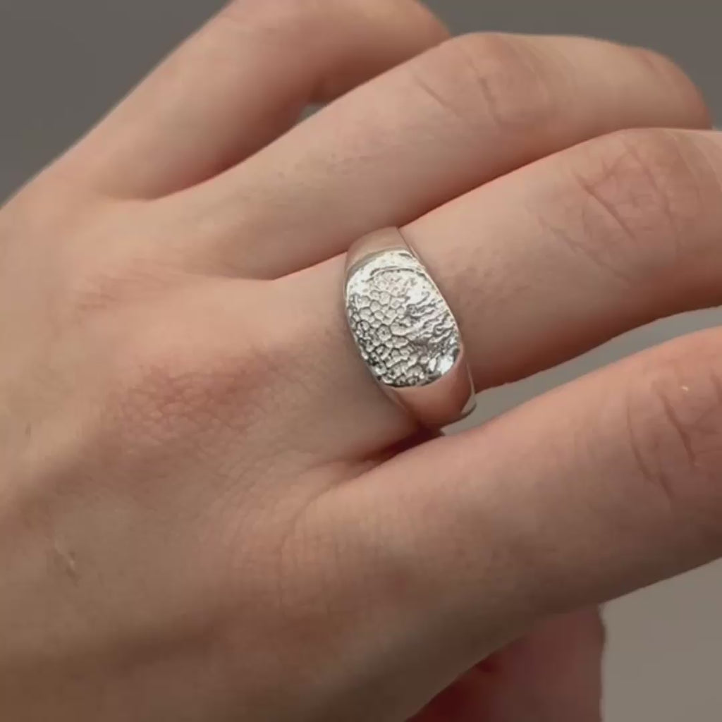 Anillo Huella Rectangular - Doble