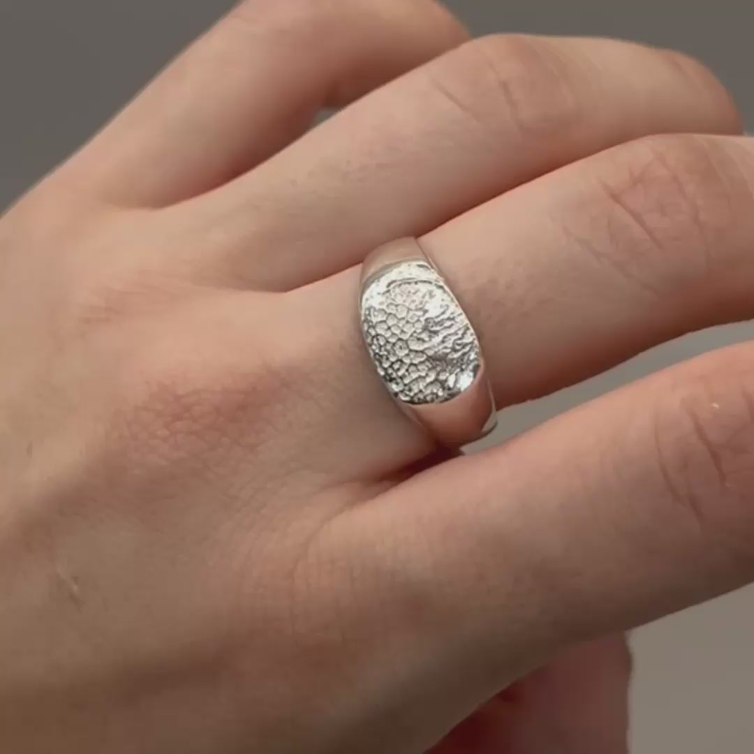 Anillo Huella Rectangular - Doble